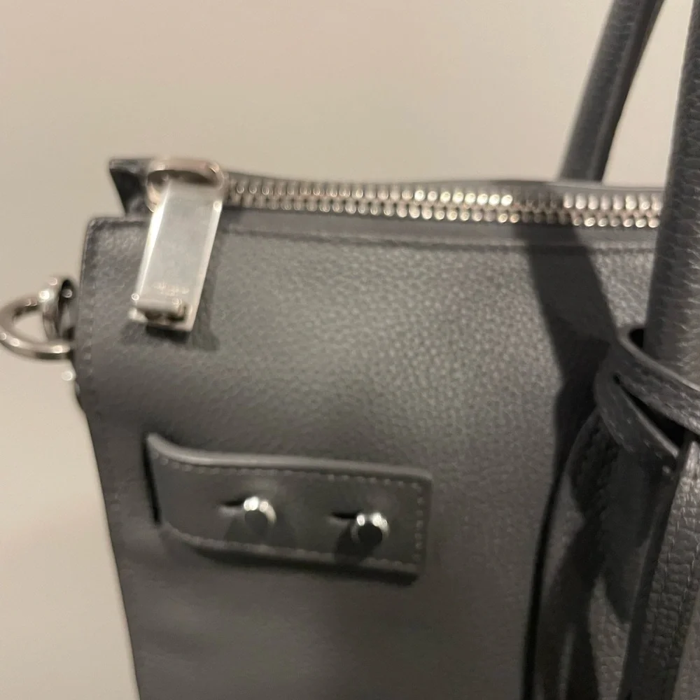 Saint Laurent Dark Gray Leather Briefcase